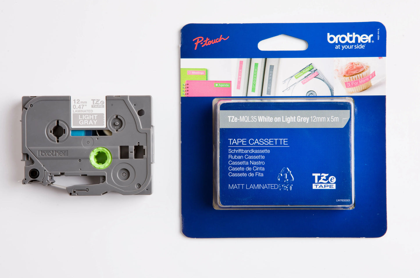 PTOUCH Band lam. weiss/hellgrau matt Idealshop