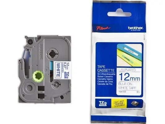 PTOUCH Band, laminiert blau/weiss TZe-233 PT-1280VP 12 mm Idealshop