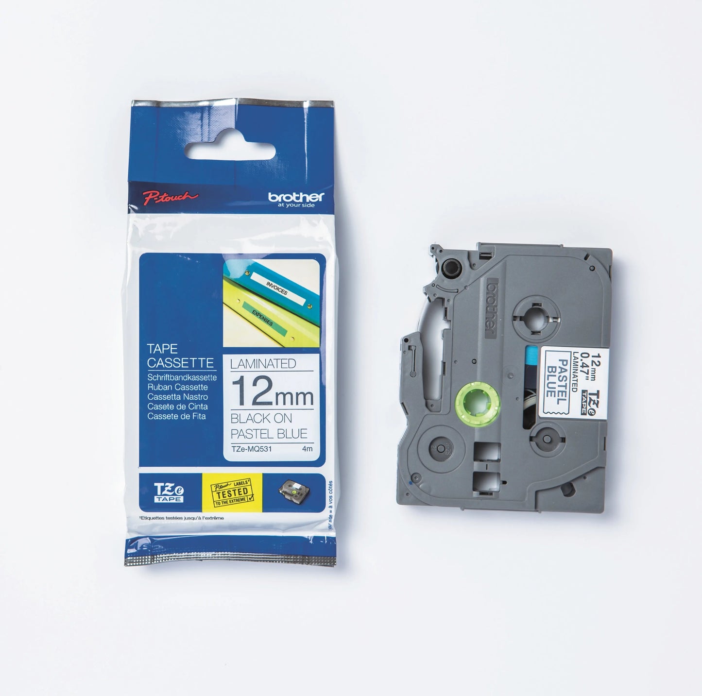 PTOUCH Band, laminiert schw/blau Idealshop