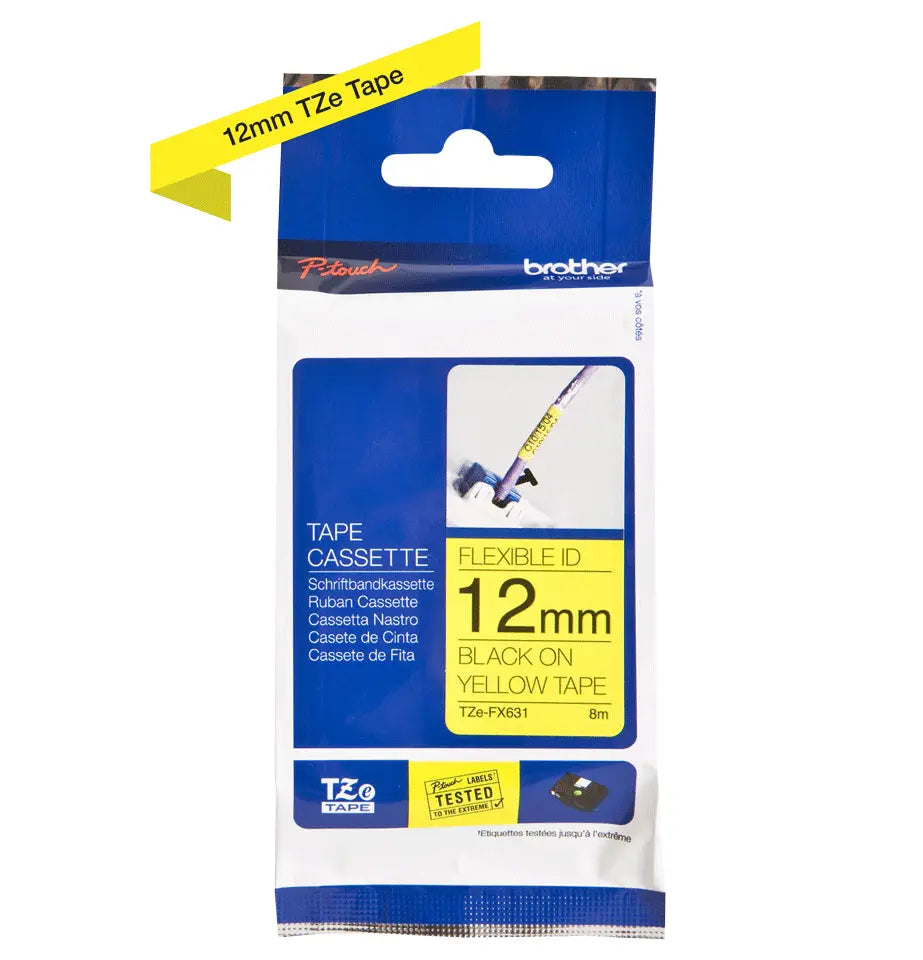 PTOUCH Flexitape lamin. schwarz/gelb TZe-FX631 zu PT-550 12 mm Idealshop