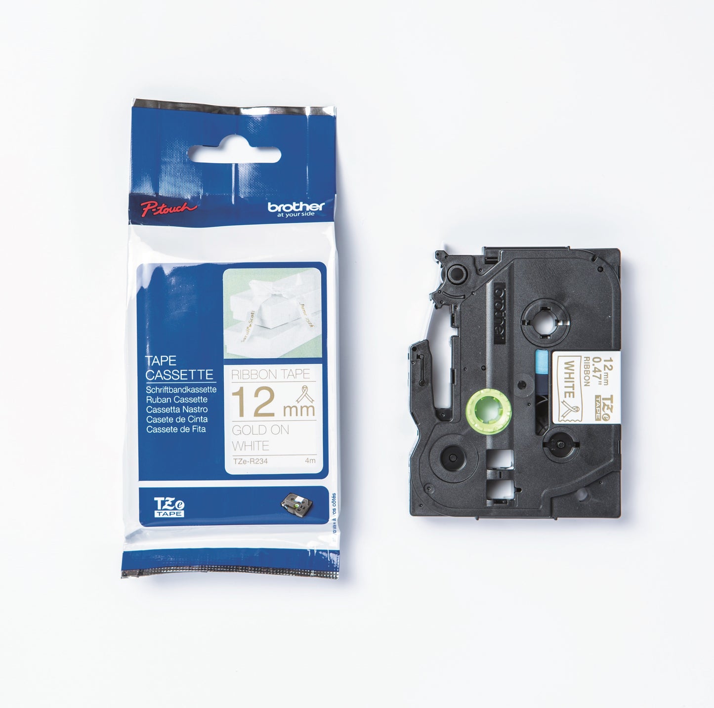 PTOUCH Textilbandkassette gold/weiss Idealshop
