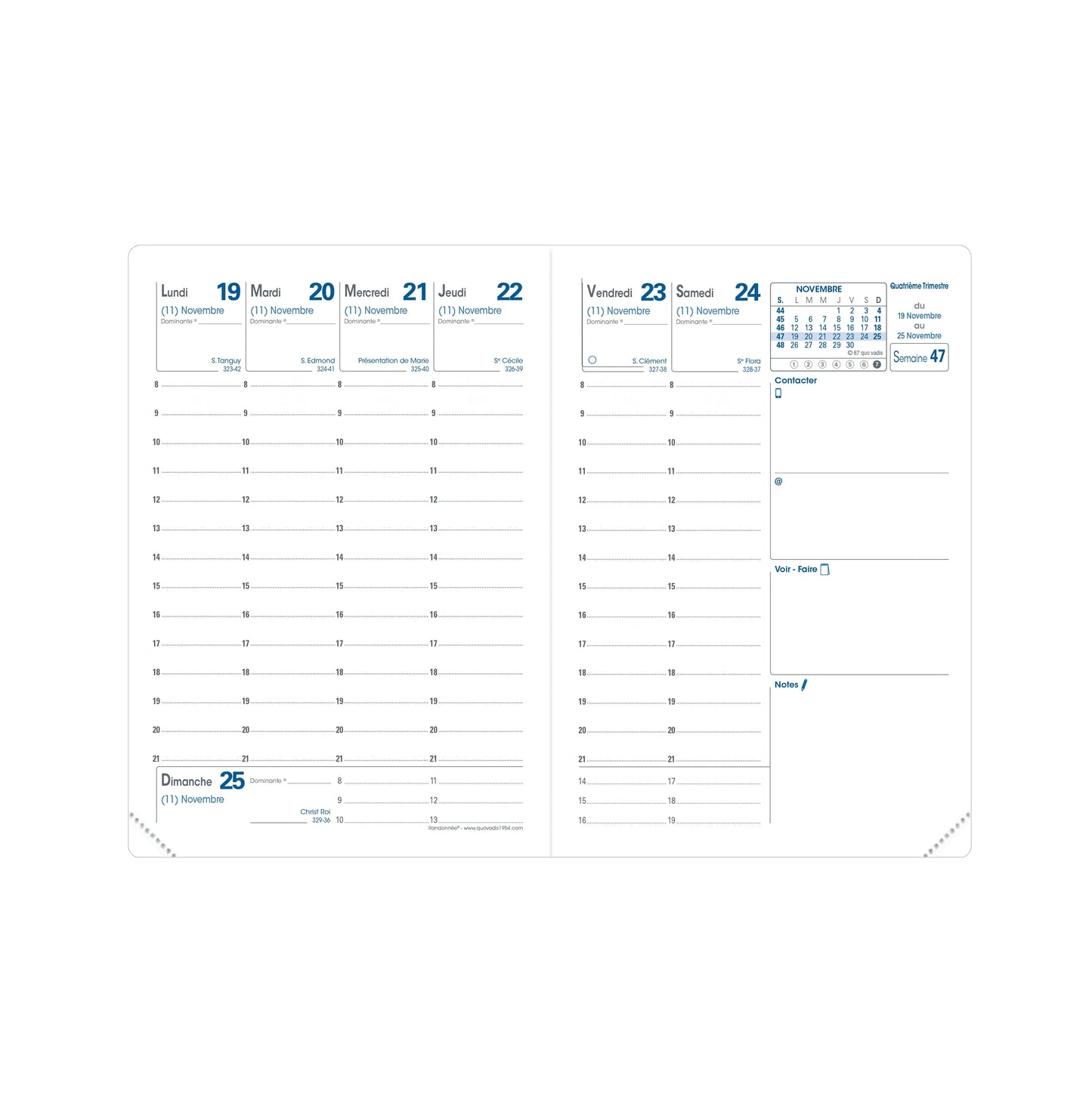 QUO-VADIS Ersatzinhalt Randonnee 2026 003004Q 1W/2S Impala/Club FR 9x12.5cm Idealshop