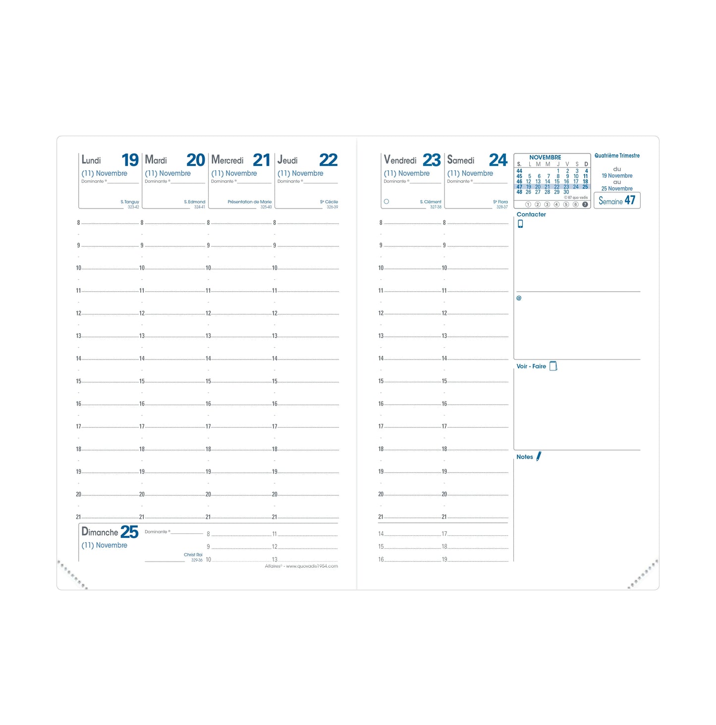 QUO-VADIS Ersatzinhalt+ Affaires 2026 004015Q 1W/2S Impala/Club FR 10x15cm Idealshop