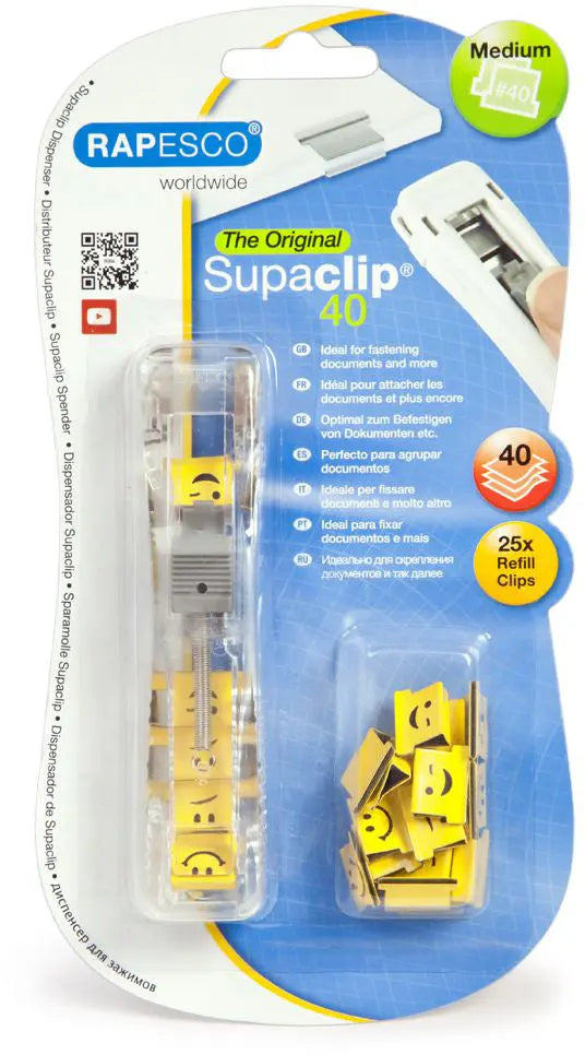 RAPESCO Clip Dispenser Emoji 1370 gelb Idealshop
