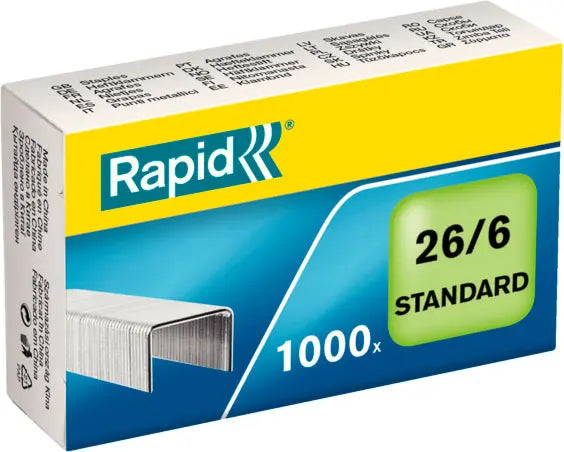 RAPID Heftklammern 26/6 mm 24861300 verzinkt 1000 Stück Idealshop