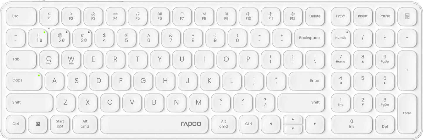 RAPOO E9710 ultraslim Keyboard 12643 Wireless, White Idealshop