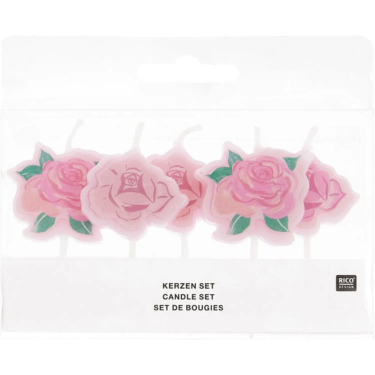 RICO DESIGN Geburtstagskerzen 400889 Rosen 5 Stück Idealshop