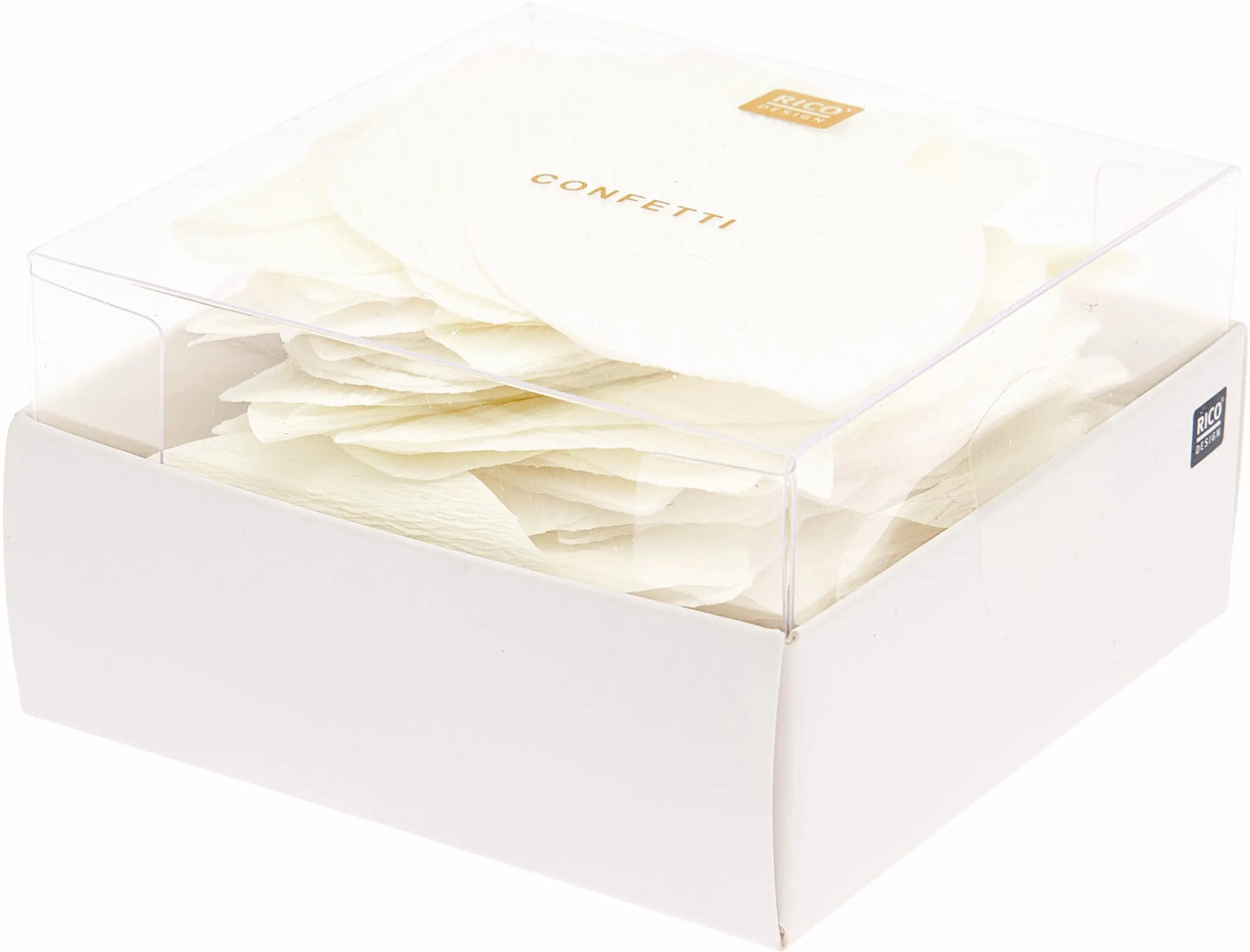 RICO DESIGN Konfetti Rosenblätter 20g 401040 Krepp, weiss 45x75mm Idealshop