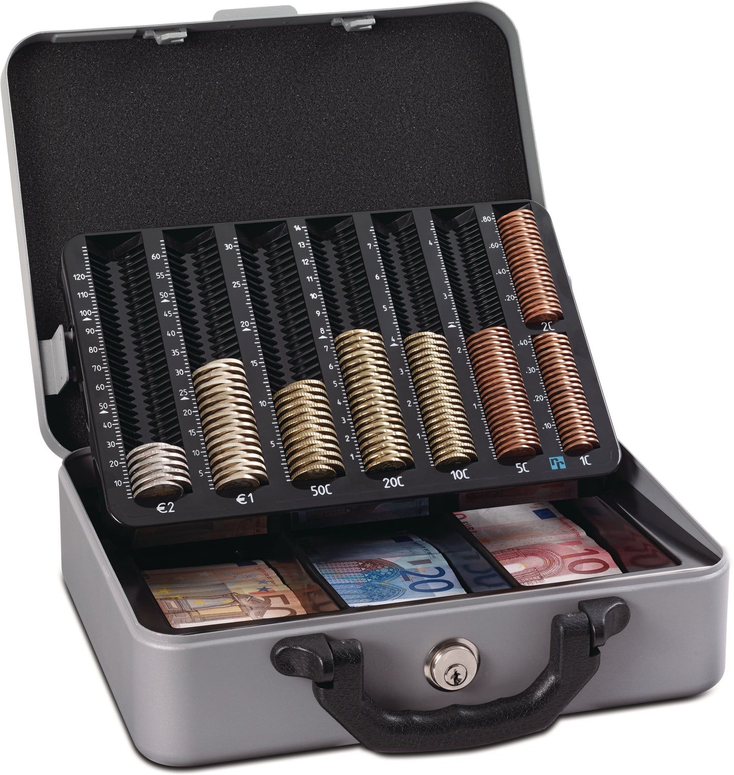 RIEFFEL SWITZERLAND Geldkassette Moneta DeLuxe A16586 30x24,2x10,2cm EURO Idealshop