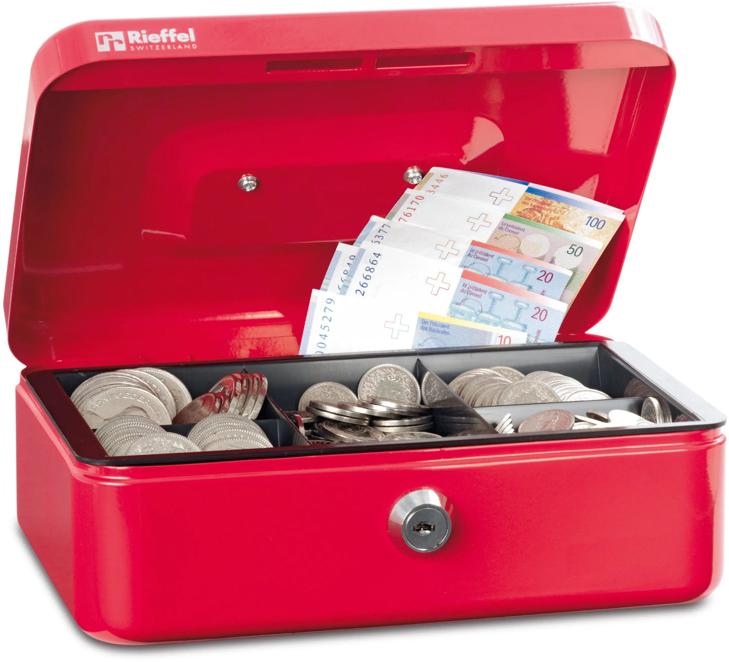 RIEFFEL SWITZERLAND Geldkassette Valorit A19086 7x15,3x12cm rot Idealshop
