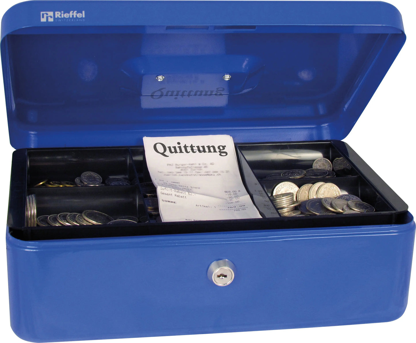 RIEFFEL SWITZERLAND Geldkassette Valorit A19091 8,2x26,2x19,2cm blau Idealshop