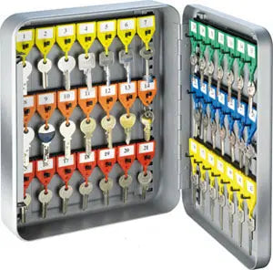 RIEFFEL SWITZERLAND Schlüsselkasten KyStor grau A15613 32x24x8cm 42 Haken Idealshop