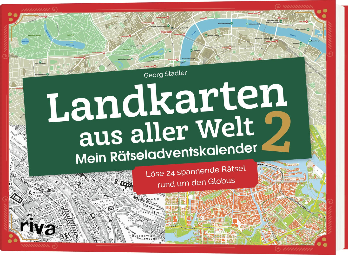 RIVA Adventskalender 132109 Landkarten aus aller Welt 2 Idealshop