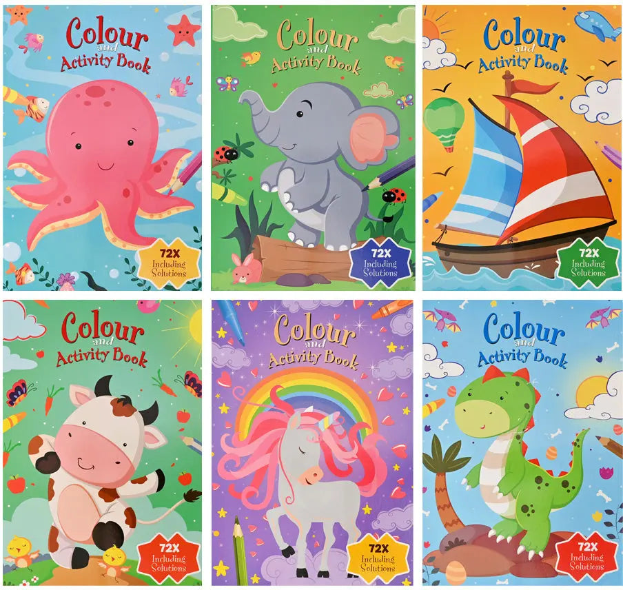 ROOST Aktivitäten- und Malbuch A4 B903 assortiert Idealshop