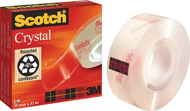 SCOTCH Crystal Tape 600 19mmx33m 6001933K kristallklar Idealshop