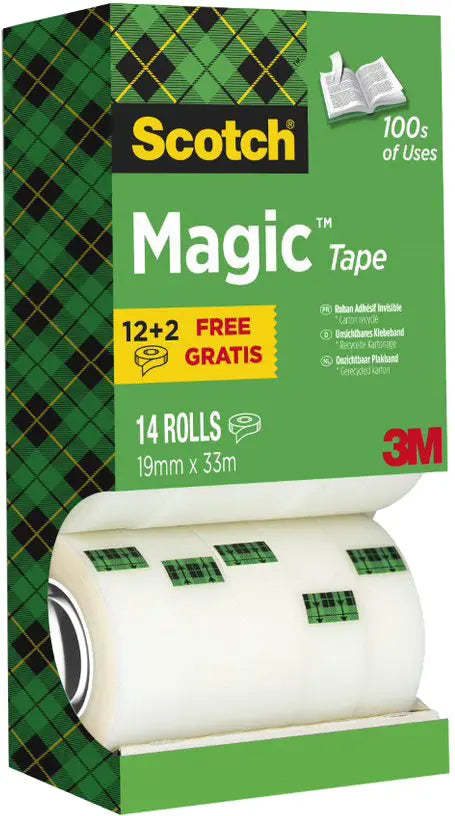SCOTCH Magic Tape 810 EcoBox 19mmx33m 81933R14RTR transparent, 14 Rollen Idealshop