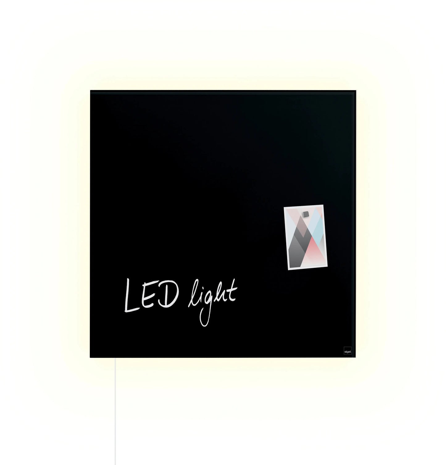 SIGEL Glas-Magnetboard LED Idealshop
