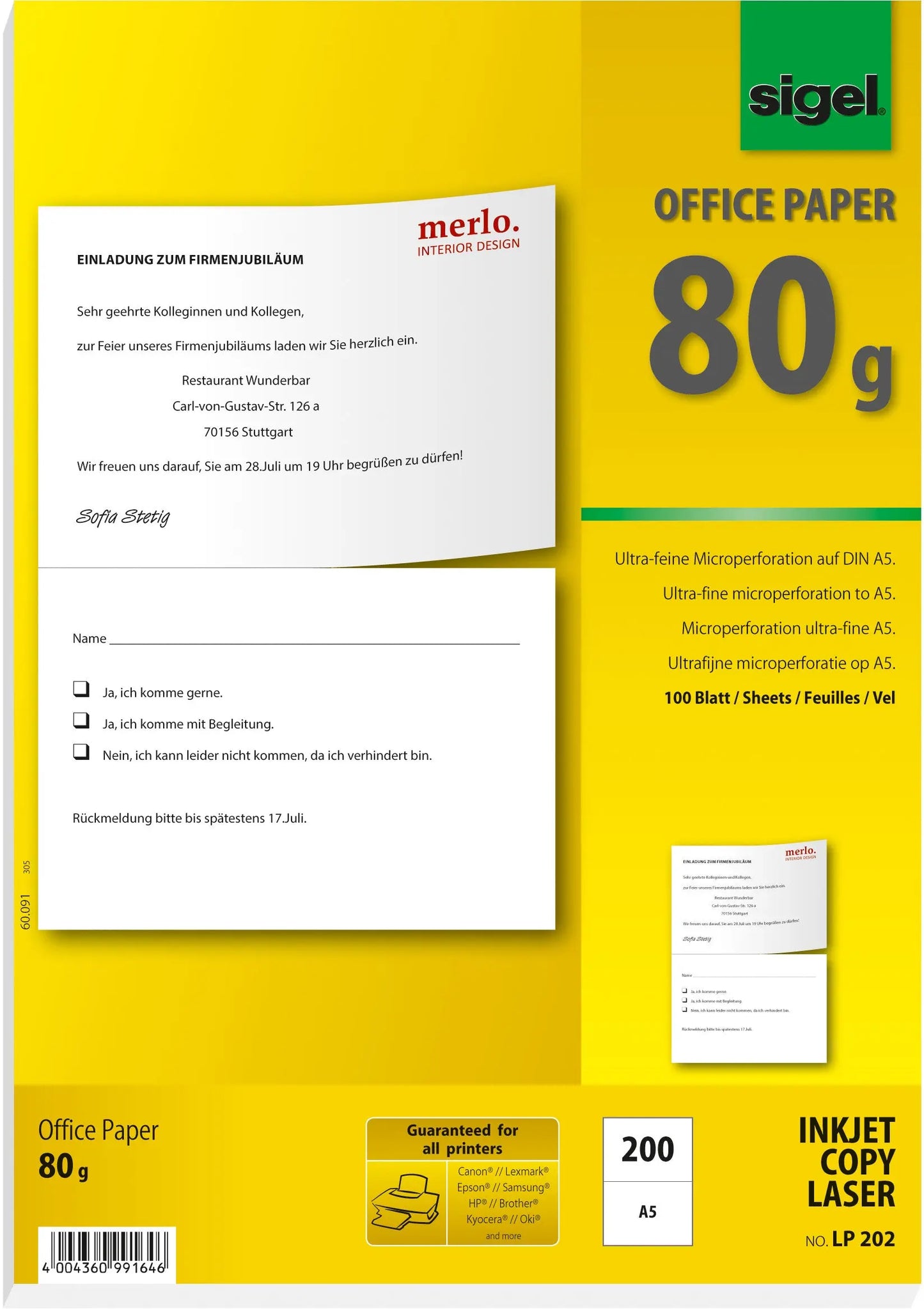 SIGEL Spezialpapier A4 Idealshop