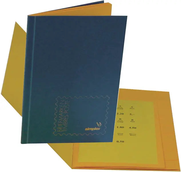 SIMPLEX Briefmarkenbuch 17,5×24cm 18470 gelb Idealshop