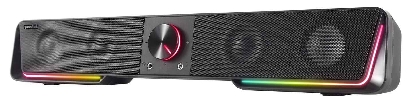 SPEEDLINK Gravity RGB Stereo Soundbar SL-830200-BK Black, Gaming Speaker Idealshop