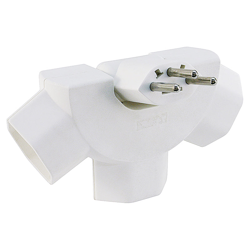 STEFFEN Mehrfachstecker Peacook 14 9769 0 weiss, kippbar Idealshop