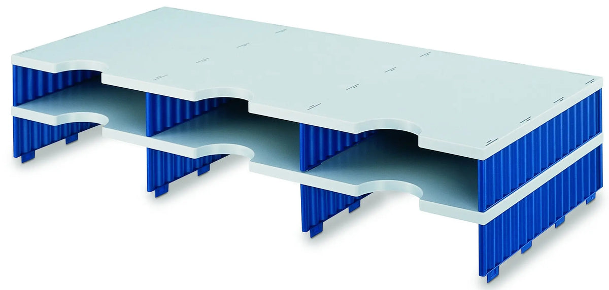 STYRO Aufbaueinheit styrodoc trio 268-13021.38 grau/blau 6 Fächer Idealshop