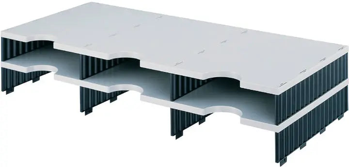STYRO Aufbaueinheit styrodoc trio 268-13021.98 schwarz/grau 6 Fächer Idealshop