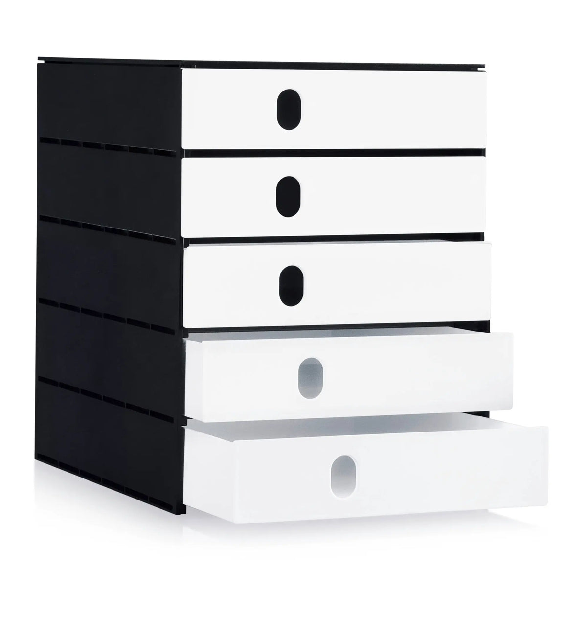 STYRO Schubladenbox styroval pro 14-8000.92 schwarz/weiss 5 Schubl.gesch. Idealshop
