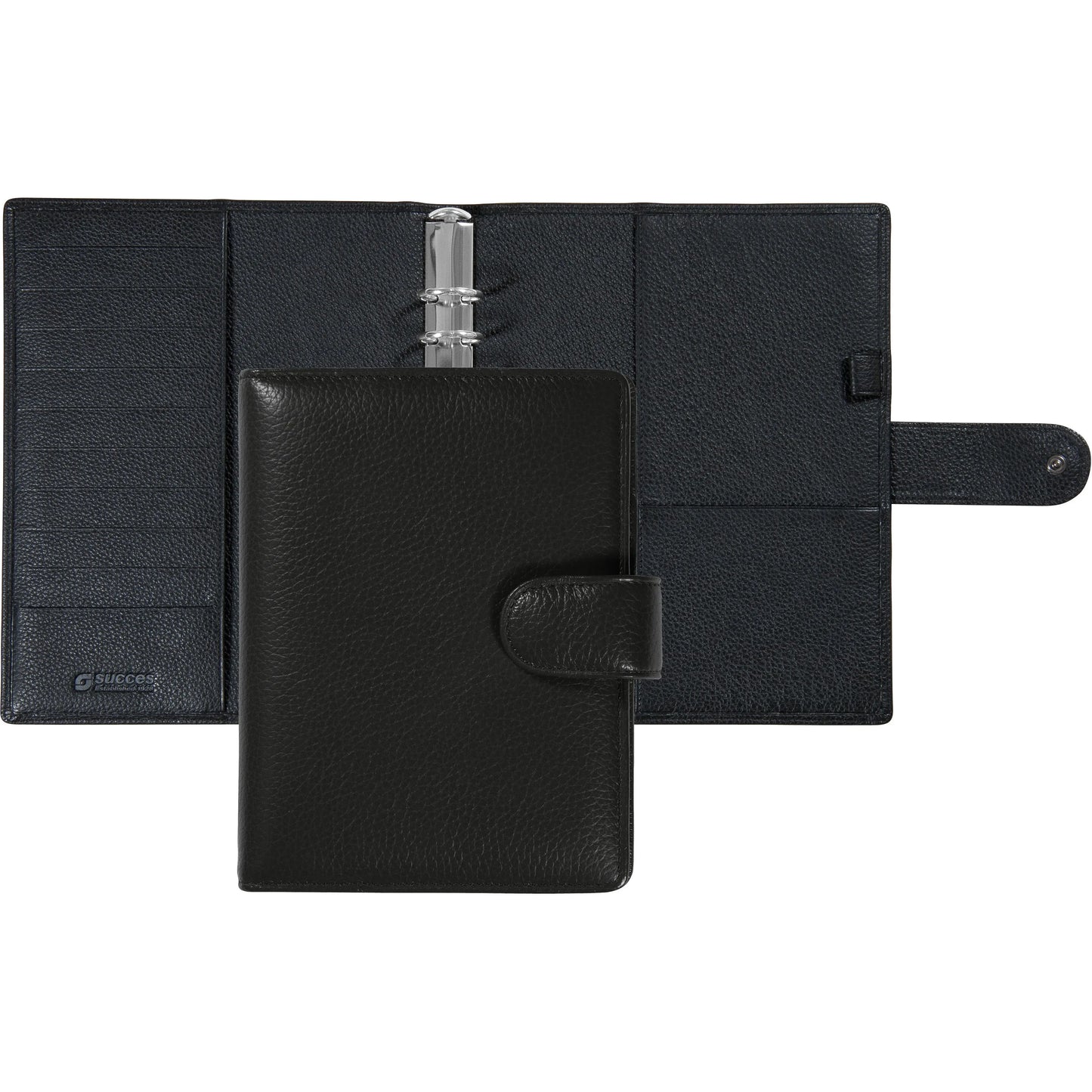 SUCCES Agenda A5 Ringbuch Cadiz 84736502U Leder schwarz 18.5x23.6cm Idealshop
