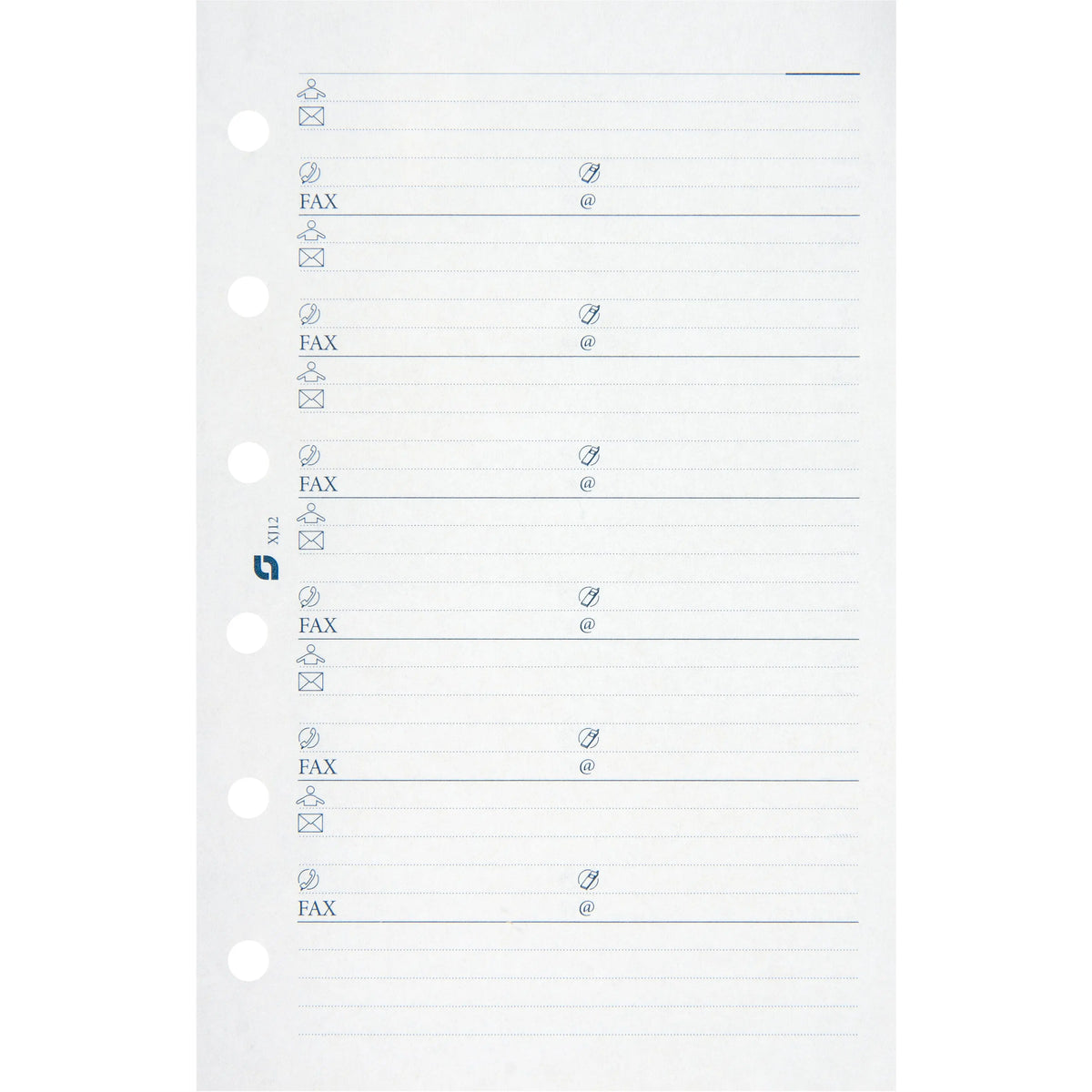SUCCES Agenda Junior Adressseiten 84201200U weiss 50 Blatt 8x12.5cm Idealshop