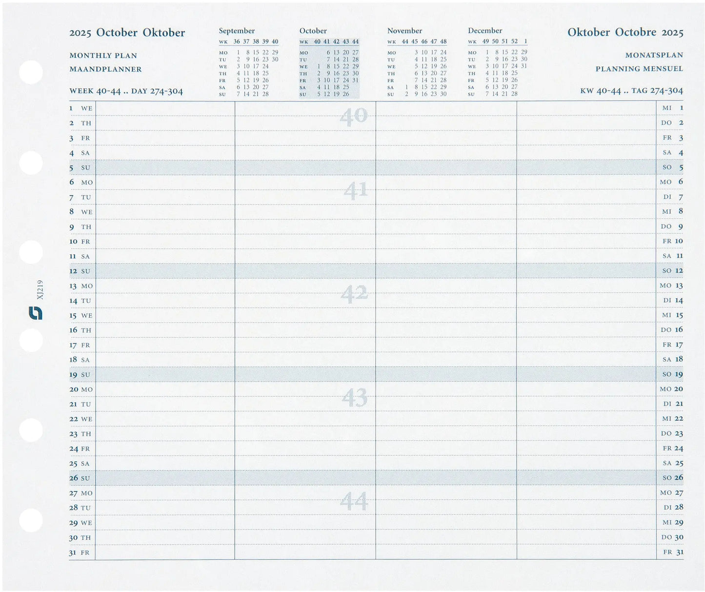 SUCCES Agenda Junior Monatspläne 2025 Idealshop