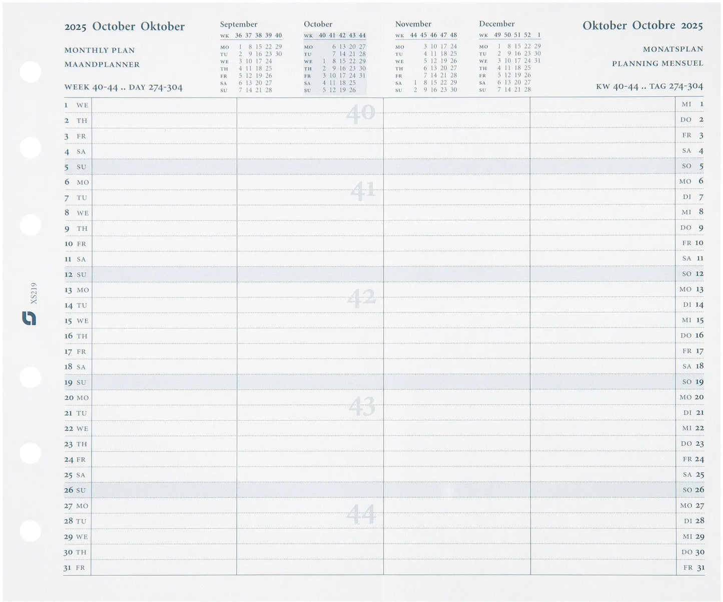 SUCCES Agenda Senior Monatspläne 2025 Idealshop