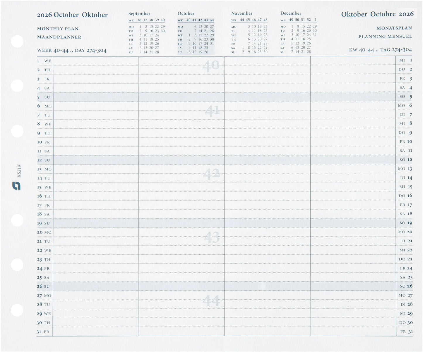 SUCCES Agenda Senior Monatspläne 2026 845219000026U 2J 9.5x15cm Idealshop