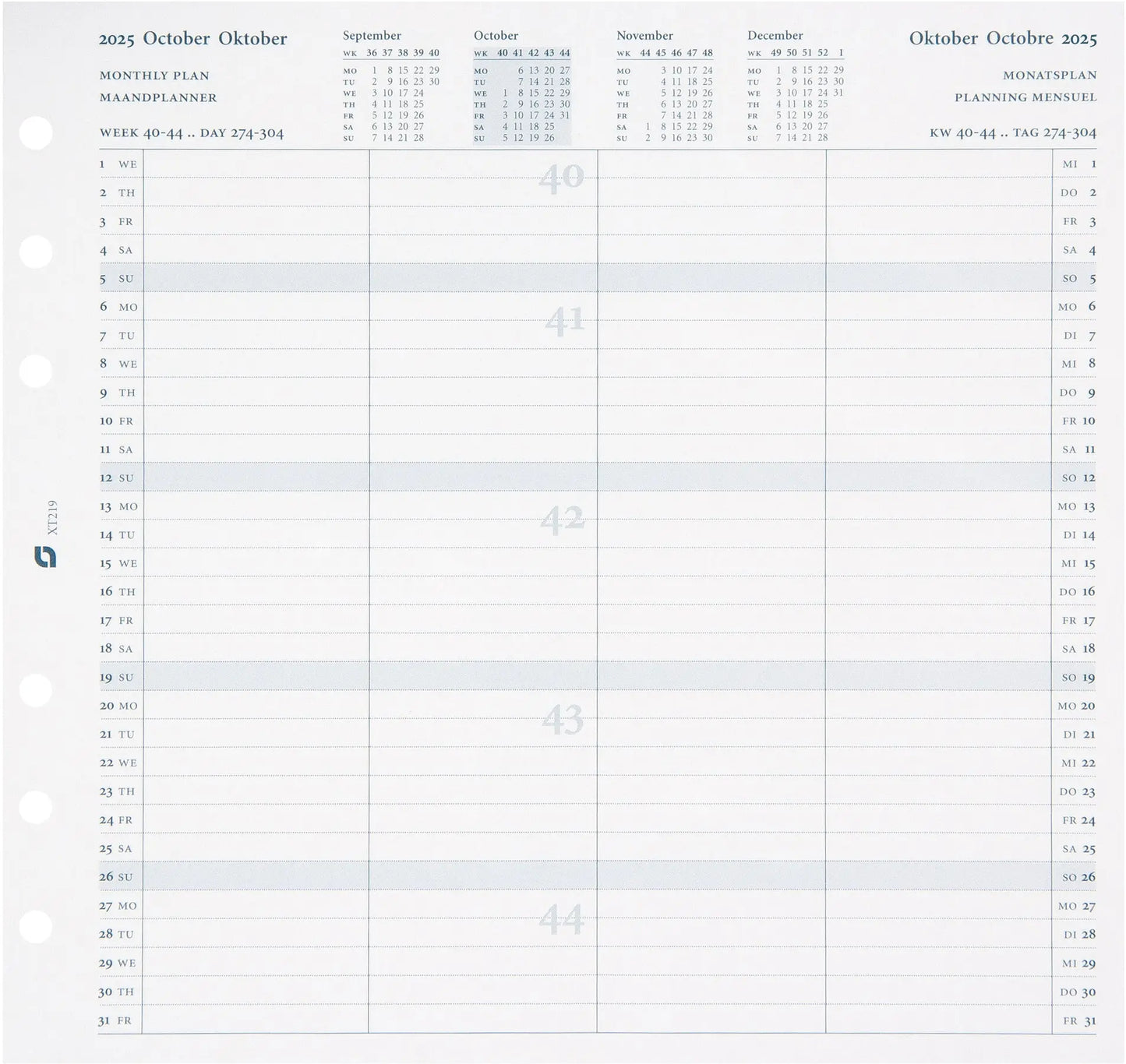 SUCCES Agenda Standard Monatspl. 2025 Idealshop