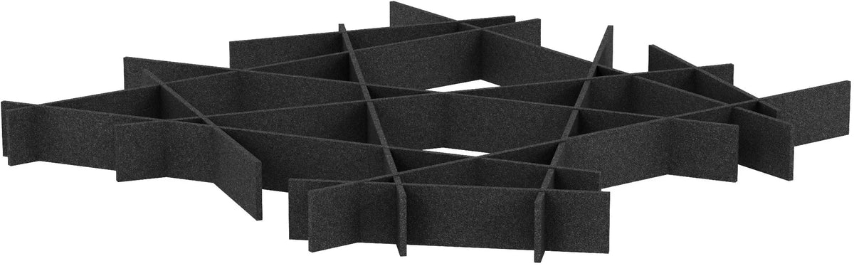 SUONO Deckenelement 229x229x19cm 2144.U12.2600 INTERLACE, schwarz Idealshop