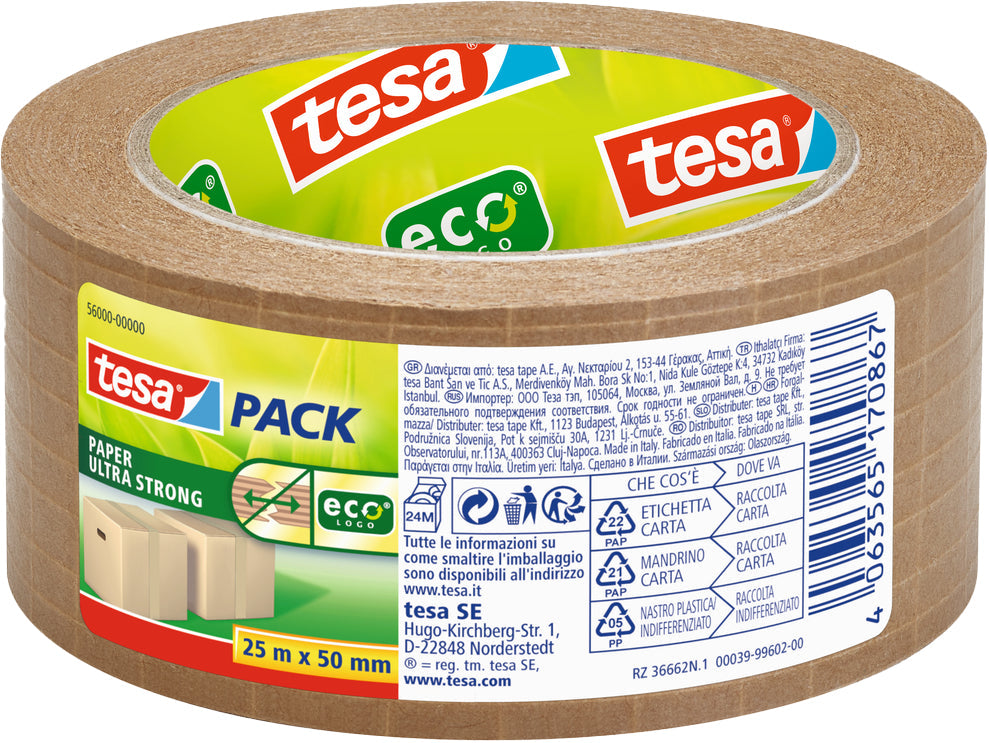 TESA Verpackungsband ECO 50mmx25m 56000-00000 5600000000 ultra strong, braun Idealshop