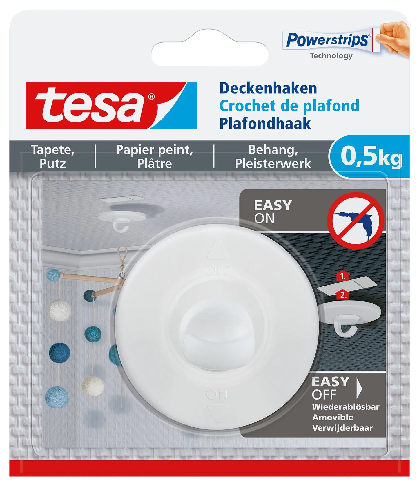 TESA Deckenhaken bis 0,5kg Idealshop