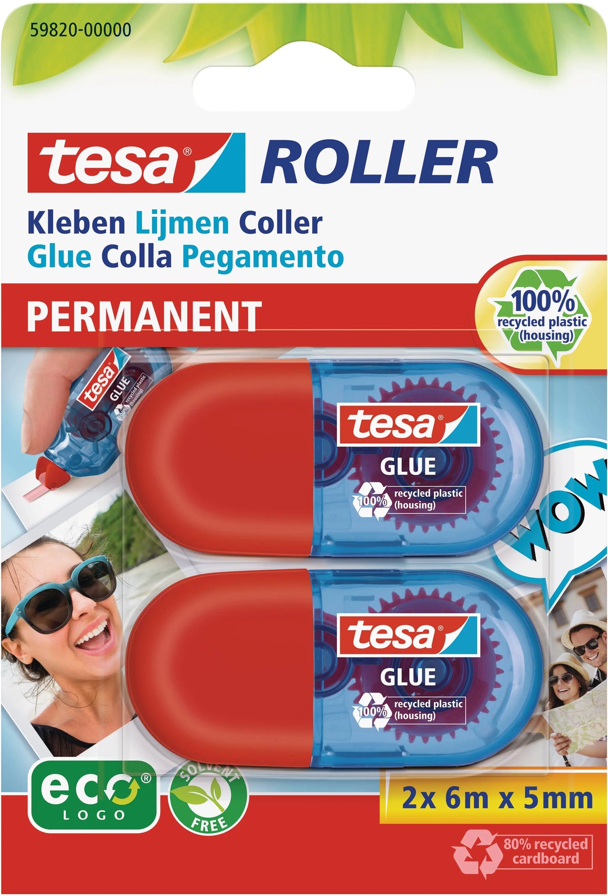 TESA Mini Kleberoller 6mx5mm 598200000 ecoLogo perm. Blister Idealshop