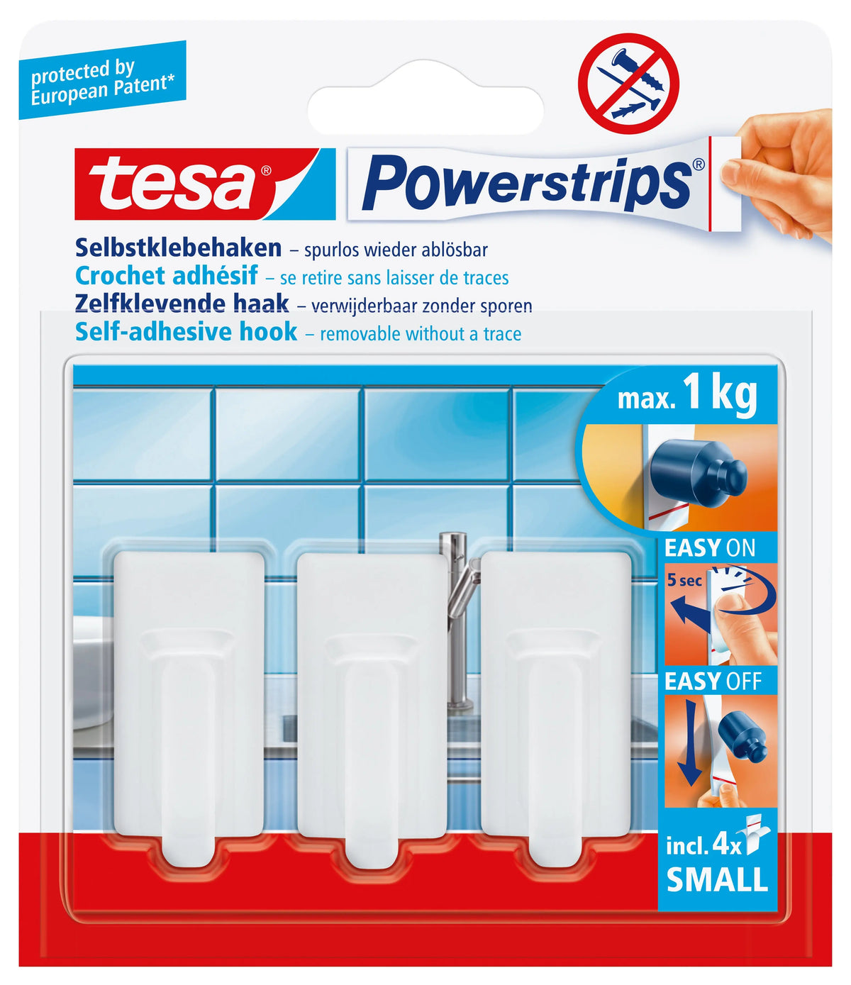 TESA Powerstrips Haken S 575300001 weiss Idealshop