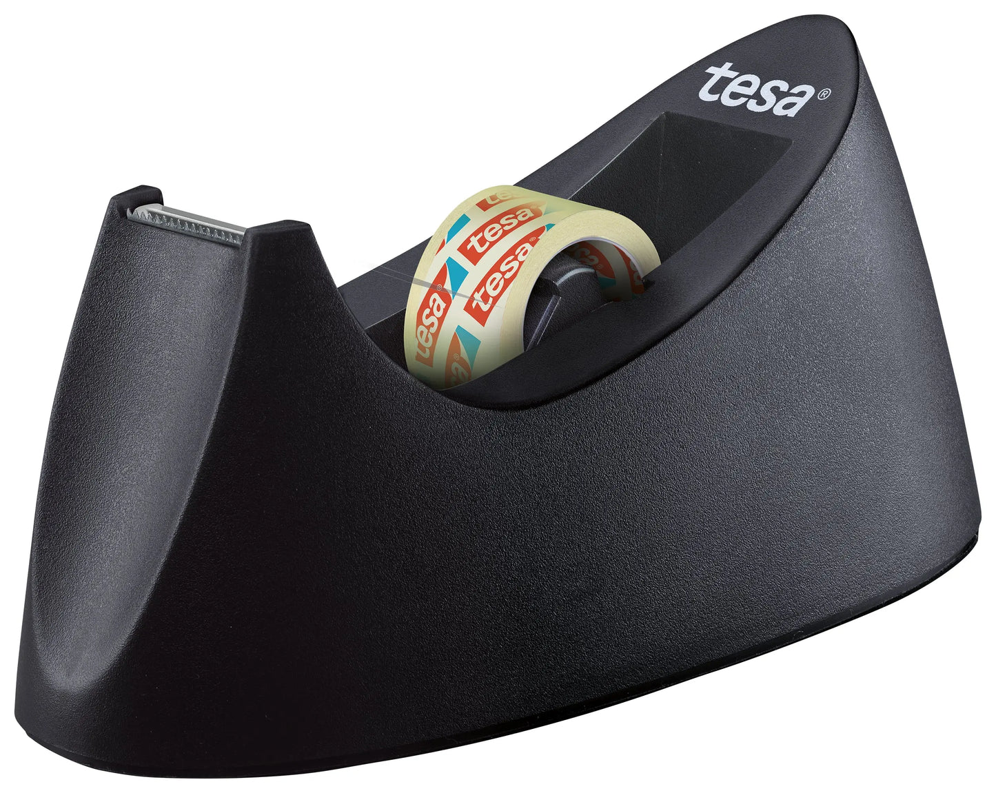 TESA Tischabroller Curve 10mx19mm 53917-00000 schwarz inkl. 1 Rolle Tesafilm Idealshop