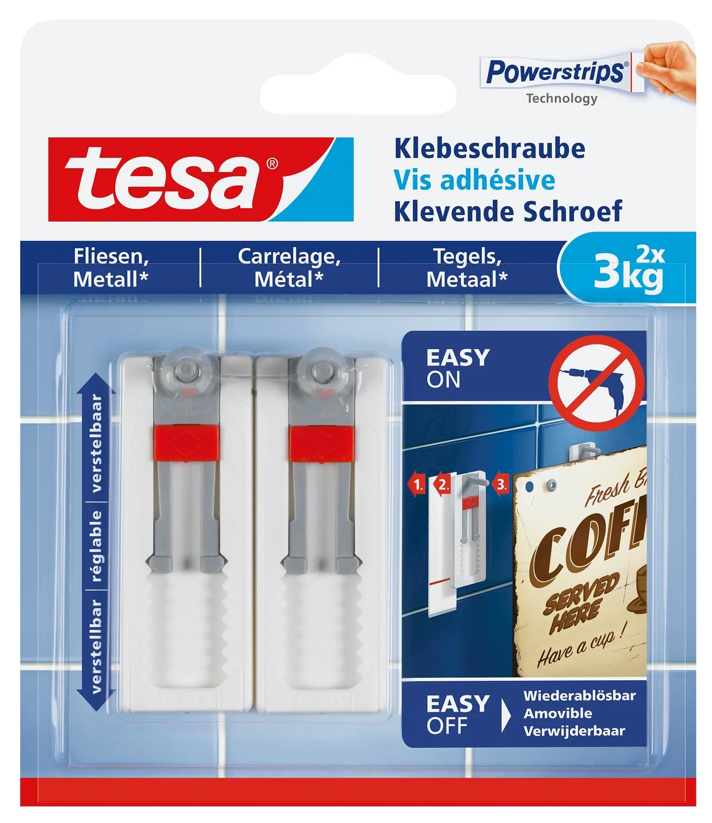 TESA Verstell.Klebeschraube 3 kg Idealshop