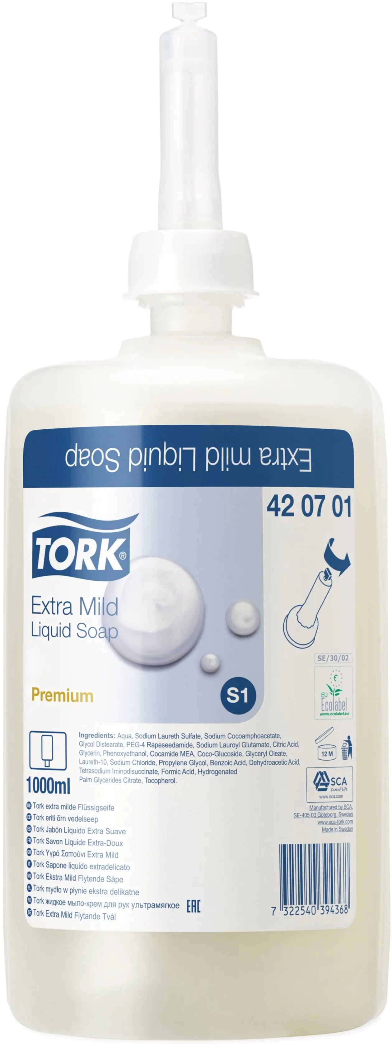 TORK Flüssigseife Premium S1 420701 unparfümiert 1l Idealshop