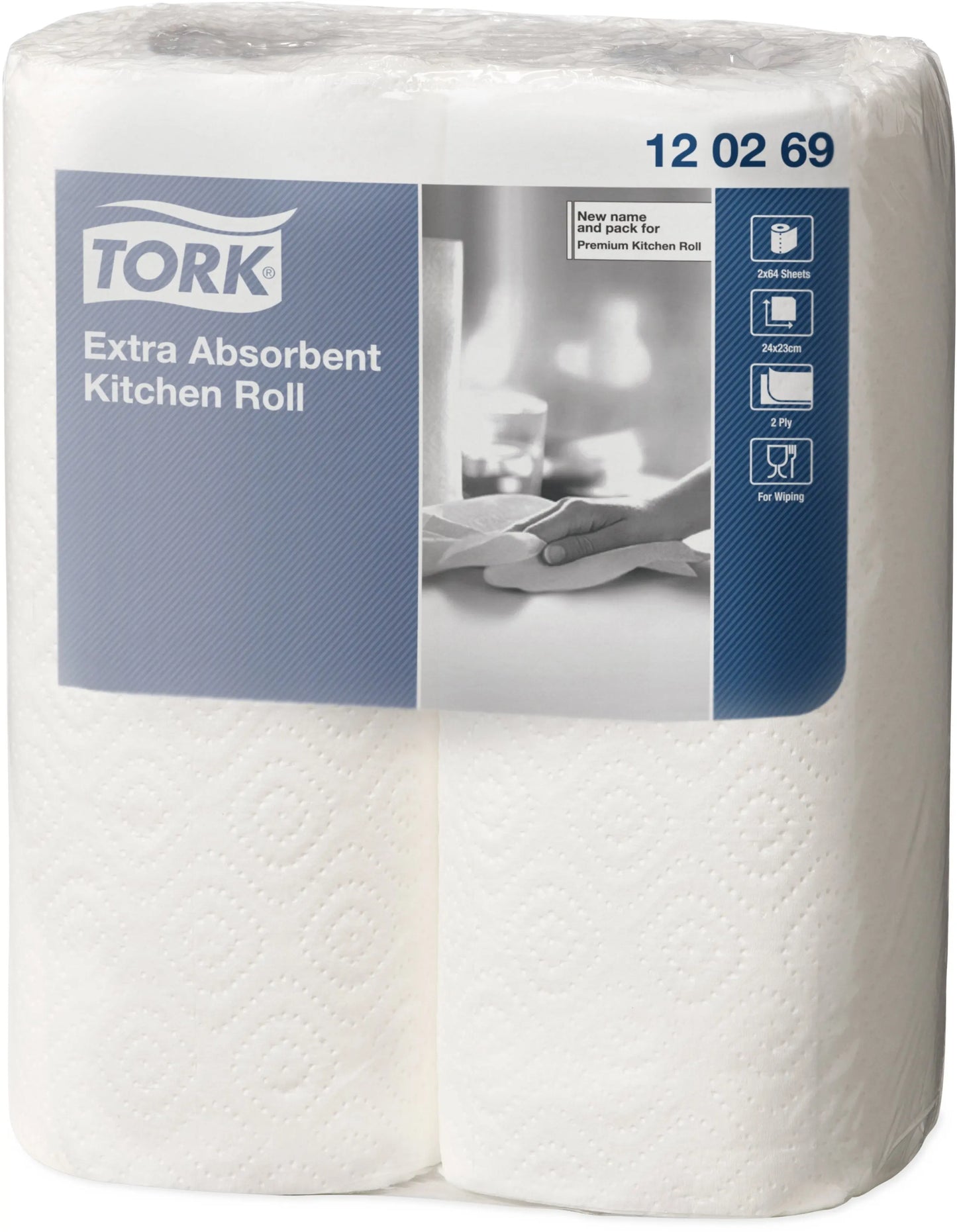 TORK Küchenrolle 473488 weiss, 2-lagig 2 Stück Idealshop