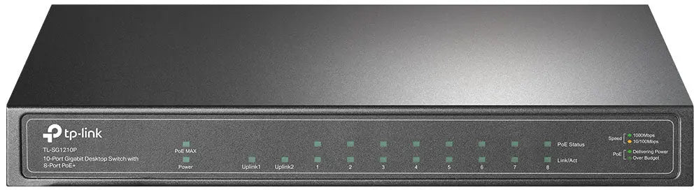 TP-LINK 10Port Gigabit Desktop Switch TL-SG1210PP with 6-Port PoE+ Idealshop