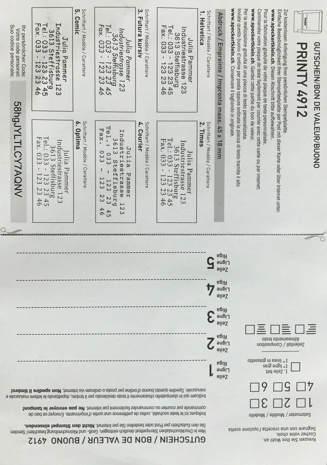 TRODAT Ersatzgutscheine Idealshop