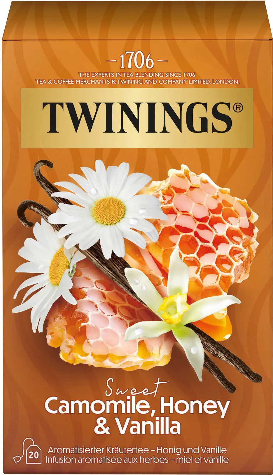 TWININGS Kamille, Honig & Vanille 100017266 Beutel 1.5g 20 Stk. Idealshop