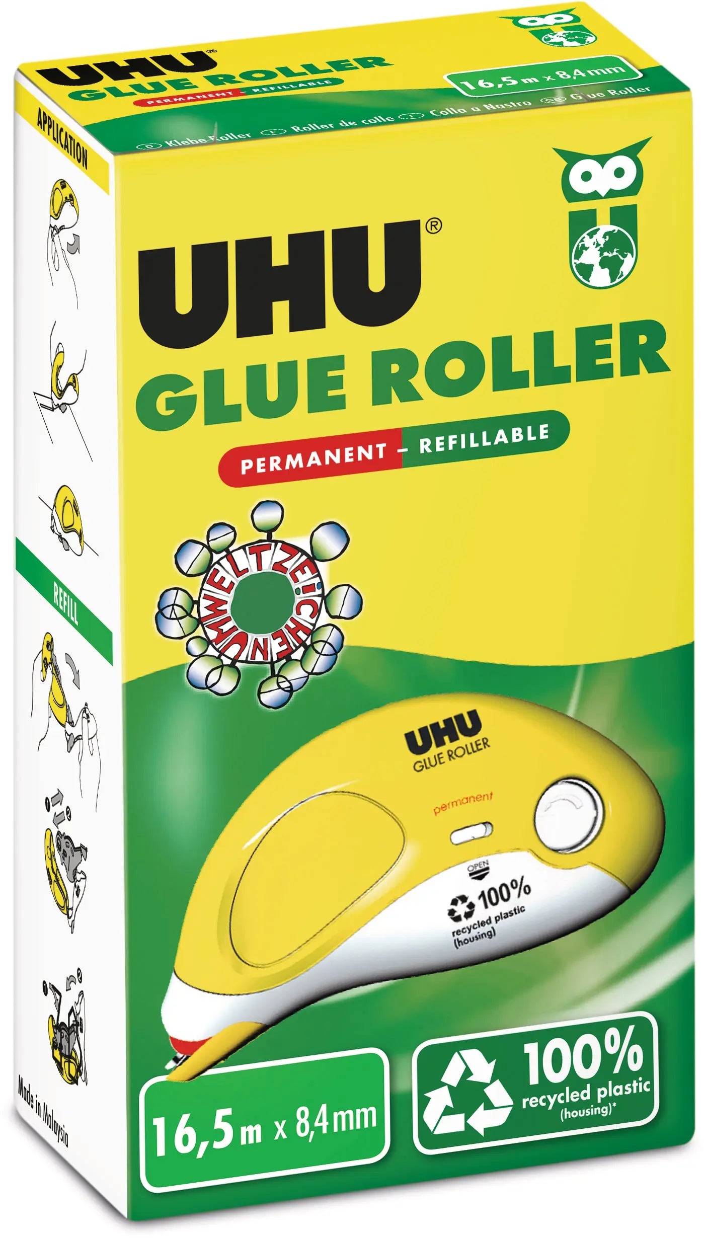 UHU Kleberoller perm. Refillable 990345 transparent Idealshop