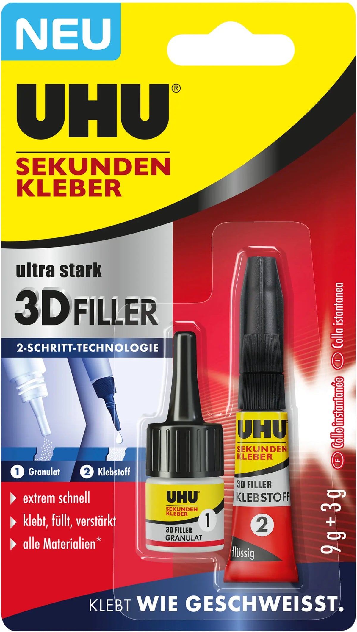 UHU Sekundenkleber 3D-Filler 45480 ultra stark 30g Idealshop