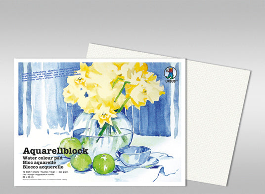 URSUS Aquarellpapier 24x32cm 9320000 200g, weiss 10 Blatt Idealshop