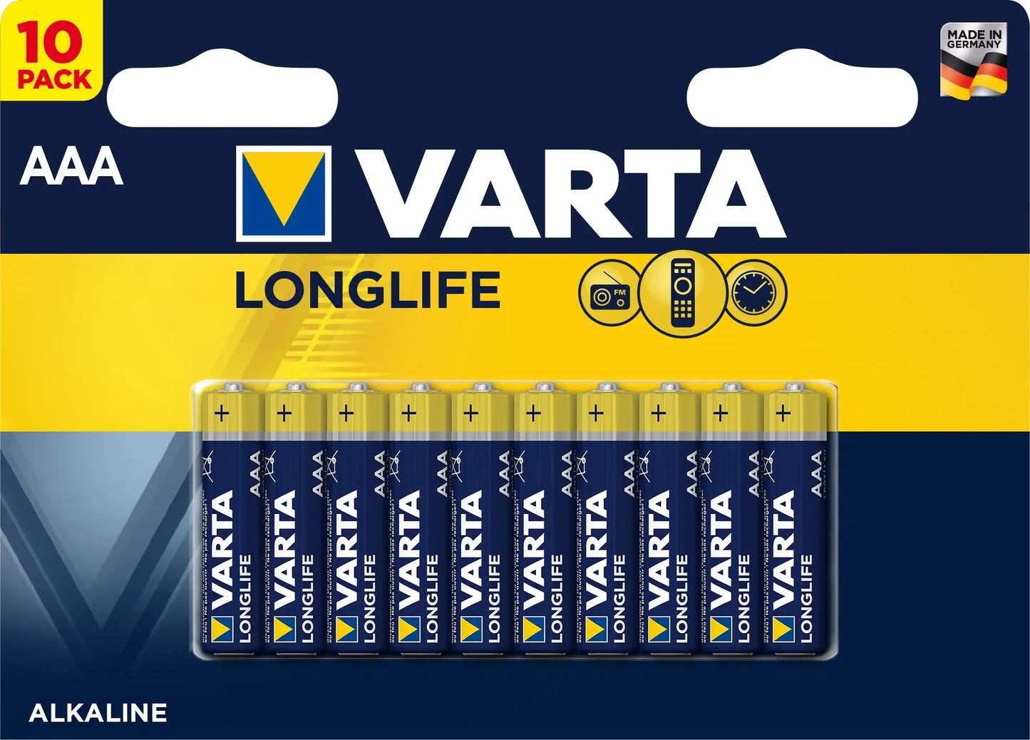 VARTA Batterie 4103101461 Longlife, AAA/LR03, 10 Stück Idealshop